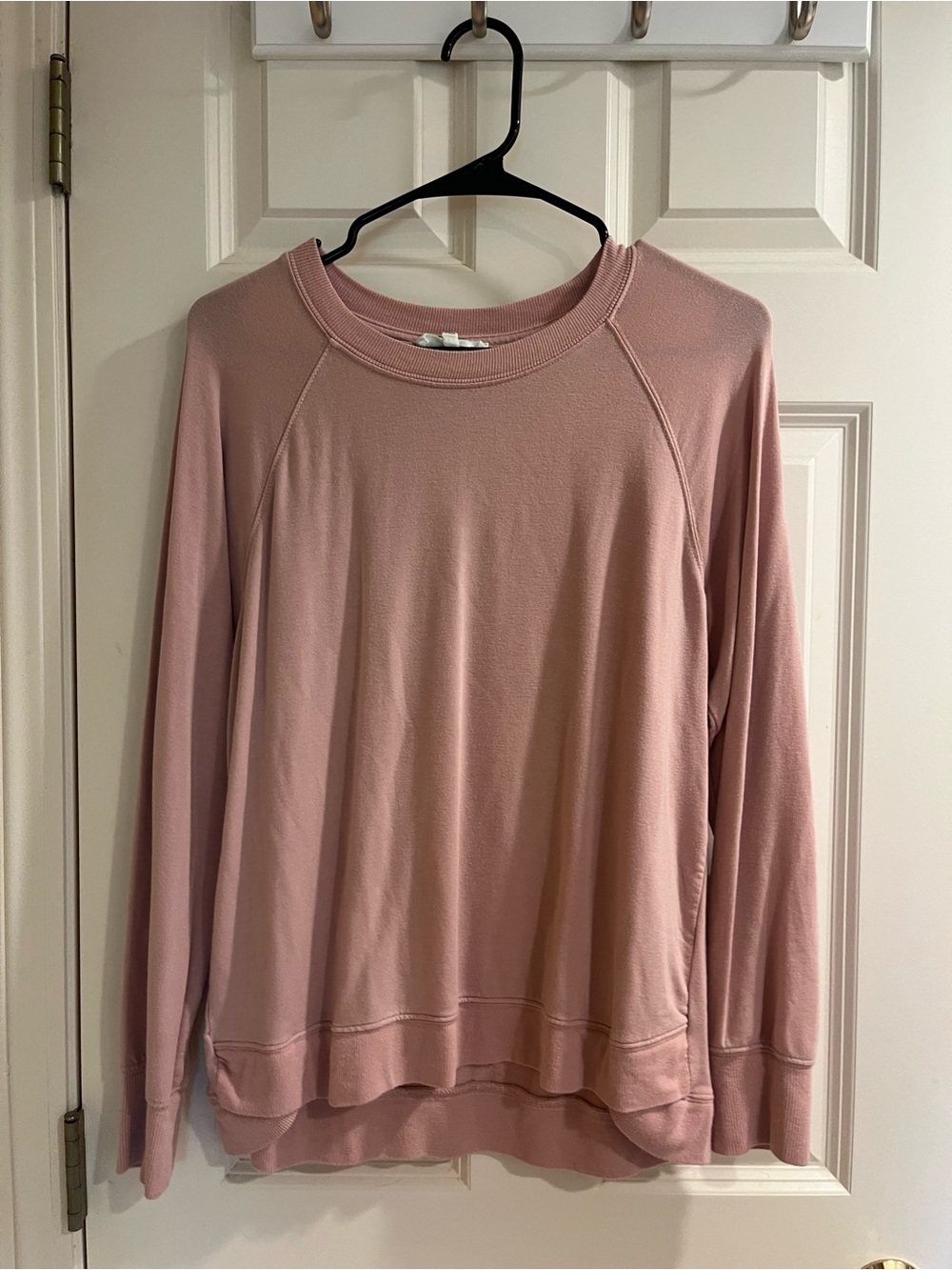Workshop Republic Clothing Blush Pink Raglan Crewneck Sweatshirt